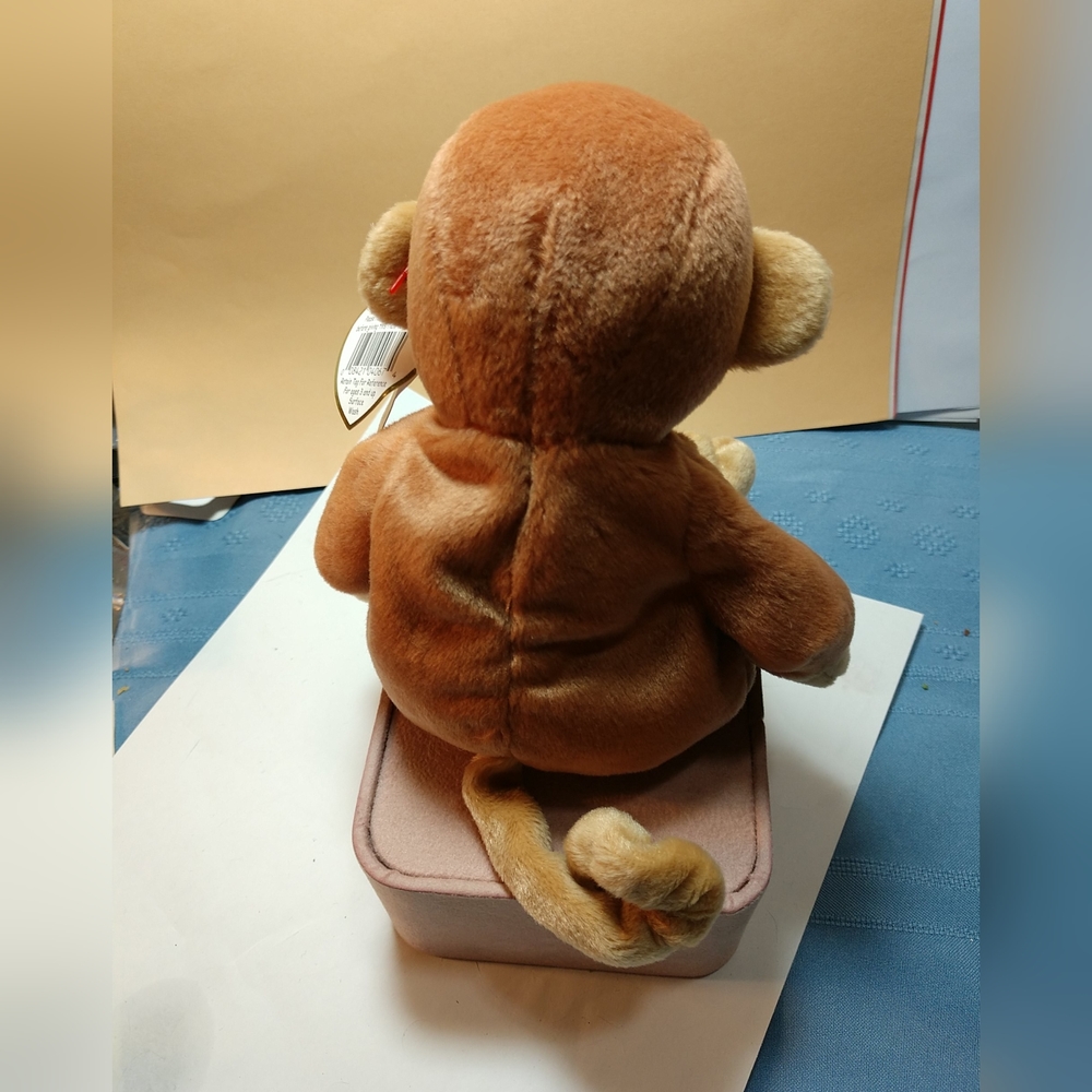 RARE 1995 BONGO TY Beanie Baby Brown Tan Ears- Face-Feet-Hands-Tail #4067 Retire - Picture 5 of 17